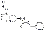 Structure of (2S,4R)-Methyl 4-(((benzyloxy)carbonyl)amino)pyrrolidine-2-carboxylate hydrochloride