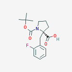 Structure of BOC-(S)-ALPHA-(2-FLUOROBENZYL)-PROLINE