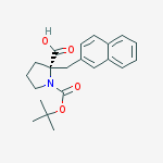 BOC-(S)-ALPHA-(2-NAPHTHALENYLMETHYL)-PROLINE结构式