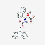 (2R,3R)-3-((((9H-Fluoren-9-yl)methoxy)carbonyl)amino)-2-hydroxy-3-(naphthalen-1-yl)propanoic acid结构式