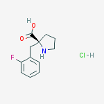 Structure of (2S)-2-[(2-fluorophenyl)methyl]pyrrolidine-2-carboxylic acid,hydrochloride