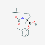 BOC-(S)-ALPHA-(2-METHYLBENZYL)-PROLINE结构式