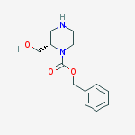 Structure of (S)-Benzyl 2-(hydroxymethyl)piperazine-1-carboxylate