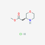 Structure of (R)-Methyl 2-(morpholin-3-yl)acetate hydrochloride