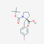 BOC-(S)-ALPHA-(4-碘苄基)-脯氨酸结构式