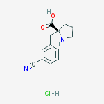 (S)-?-(3-cyanobenzyl)proline hydrochloride结构式