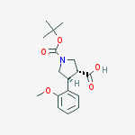 Structure of (3R,4S)-1-(tert-Butoxycarbonyl)-4-(2-methoxyphenyl)pyrrolidine-3-carboxylic acid