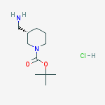 Structure of (S)-tert-Butyl 3-(aminomethyl)piperidine-1-carboxylate hydrochloride