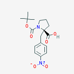 Boc-(R)-α-(4-nitro-benzyl)-proline结构式