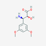 (2R,3R)-3-Amino-3-(3,5-dimethoxyphenyl)-2-hydroxypropanoic acid结构式