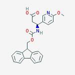 N-?-(9-Fluorenylmethoxycarbonyl)-D-?-homo(6-methoxy-3-pyridyl)glycine;(S)-3-[(9-Fluorenylmethoxycarbonyl)amino]-3-(6-methoxy-3-pyridyl)propanoic acid结构式