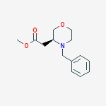 Structure of (S)-(4-BENZYLMORPHOLIN-3-YL)ACETIC ACID METHYL ESTER, 97%