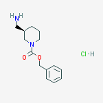 benzyl (3R)-3-(aminomethyl)piperidine-1-carboxylate,hydrochloride结构式