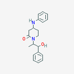 Structure of 1-(2-HYDROXY-1-METHYL-2-PHENYL-ETHYL)-4-PHENYLAMINO-PIPERIDIN-2-ONE
