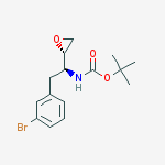 Structure of (2S,3S)-3-[(t-Butoxycarbonyl)amino]-4-(3-Bromophenyl)-1,2-epoxybutane