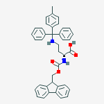 N-alpha-(9-Fluorenylmethyloxycarbonyl)-N-gamma-(p-methyltrityl)-D-2,4-diaminobutyric acid结构式