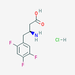 (S)-3-氨基-4-(2,4,5-三氟苯基)丁酸盐酸盐结构式