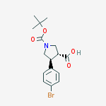 Structure of BOC-(TRANS)-4-(4-BROMO-PHENYL)-PYRROLIDINE-3-CARBOXYLIC ACID