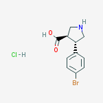 Structure of (3R,4S)-4-(4-Bromophenyl)pyrrolidine-3-carboxylic acid hydrochloride