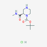 (S) 1-BOC-2-(METHYLCARBAMOYL)PIPERAZINE-HCL结构式