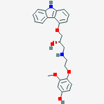 (S)-(-)-4'-Hydroxyphenyl Carvedilol结构式