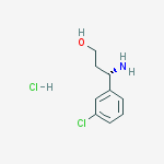 (3S)-3-amino-3-(3-chlorophenyl)propan-1-ol,hydrochloride结构式