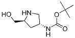 Structure of tert-butyl N-[(3R,5S)-5-(hydroxymethyl)pyrrolidin-3-yl]carbamate