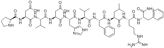 Structure of H-PRO-ASP-VAL-ASP-HIS-VAL-PHE-LEU-ARG-PHE-NH2