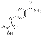 Structure of 2-(4-CARBAMOYLPHENOXY)-2-METHYLPROPIONIC ACID