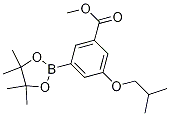 Structure of Methyl 3-isobutoxy-5-(4,4,5,5-tetramethyl-1,3,2-dioxaborolan-2-yl)benzoate