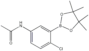 Structure of N-(4-Chloro-3-(4,4,5,5-tetramethyl-1,3,2-dioxaborolan-2-yl)phenyl)acetamide