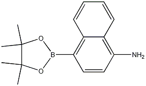 Chemical structure of 4-(4,4,5,5-Tetramethyl-1,3,2-dioxaborolan-2-yl)naphthalen-1-amine