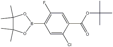 Structure of 4-(t-Butoxycarbonyl)-5-chloro-2-fluorophenylboronic acid, pinacol ester