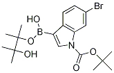 1-BOC-6-Bromoindole-3-boronic acid, pinacol ester结构式