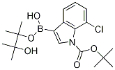 Structure of 1-BOC-7-Chloroindole-3-boronic acid, pinacol ester