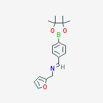 N-(furan-2-ylmethyl)-1-[4-(4,4,5,5-tetramethyl-1,3,2-dioxaborolan-2-yl)phenyl]methanimine结构式
