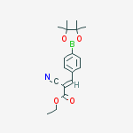 (E)-4-(2-CYANO-3-ETHOXY-3-OXOPROP-1-ENYL)PHENYLBORONIC ACID, PINACOL ESTER结构式