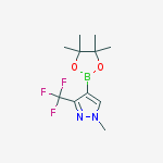 1-methyl-4-(4,4,5,5-tetramethyl-1,3,2-dioxaborolan-2-yl)-3-(trifluoromethyl)-1H-pyrazole结构式