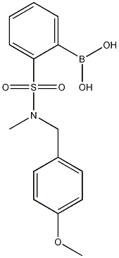 2-(N-(4-Methoxybenzyl)-N-methylsulfamoyl)phenylboronic acid结构式