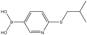 2-(Isobutylthio)pyridine-5-boronic acid结构式