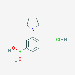 Structure of 3-(1-PYRROLIDINO)PHENYLBORONIC ACID HCL