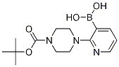 Structure of 2-(4-(tert-Butoxycarbonyl)piperazin-1-yl)pyridin-3-ylboronic acid