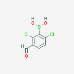 2,6-DICHLORO-3-FORMYL-BENZENEBORONIC ACID结构式