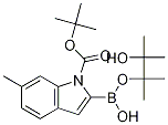 Structure of 1-BOC-6-methylindole-2-boronic acid, pinacol ester