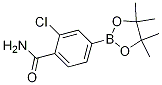 2-Chloro-4-(4,4,5,5-tetramethyl-1,3,2-dioxaborolan-2-yl)benzamide结构式
