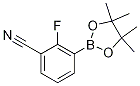 2-Fluoro-3-(4,4,5,5-tetramethyl-1,3,2-dioxaborolan-2-yl)benzonitrile结构式