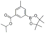 Structure of Isopropyl 3-methyl-5-(4,4,5,5-tetramethyl-1,3,2-dioxaborolan-2-yl)benzoate