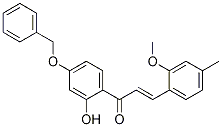 Structure of (E)-1-(4-(benzyloxy)-2-hydroxyphenyl)-3-(2-methoxy-4-methylphenyl)prop-2-en-1-one