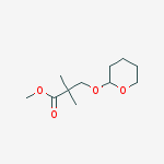 Structure of methyl 2,2-dimethyl-3-(tetrahydro-2H-pyran-2-yloxy)propanoate