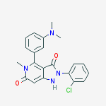 Structure of 2-(2-Chlorophenyl)-4-(3-(dimethylamino)phenyl)-5-methyl-1H-pyrazolo[4,3-c]pyridine-3,6(2H,5H)-dione